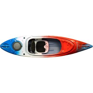 image:imagePerception Flash 95  Sit Inside Kayak  Rod Holders and Rear StorageRed White and Blue