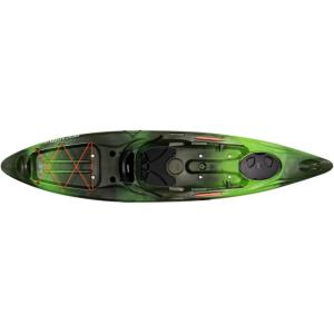 image:imagePerception Pescador  Sit on Top Fishing Kayak with Front Storage Well  Large Rear Storage and Dual Rod HoldersMOSS CAMO