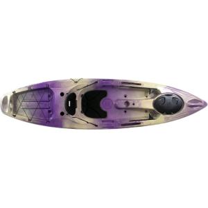 image:imagePerception Pescador  Sit on Top Fishing Kayak with Front Storage Well  Large Rear Storage and Dual Rod HoldersPurple Camo